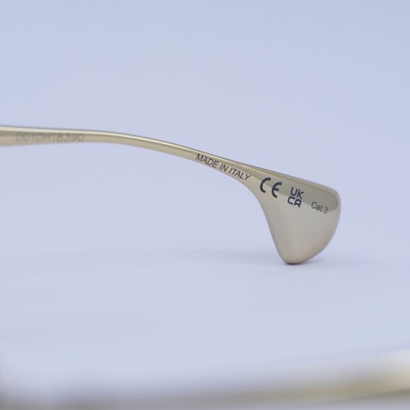 Bottega Veneta BV1396S 002 Sunglasses Gold Round Frame, Grey with Gold Lenses main image 5